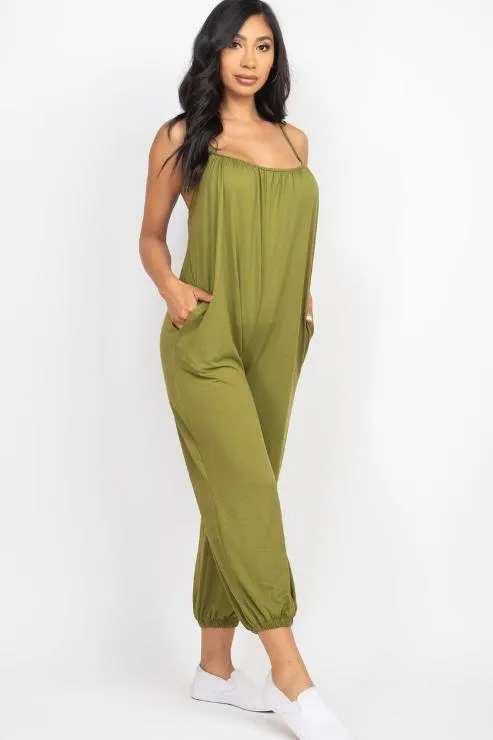 Sleeveless Jogger Jumpsuit