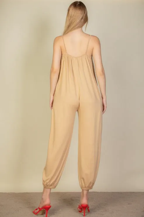 Sleeveless Jogger Jumpsuit