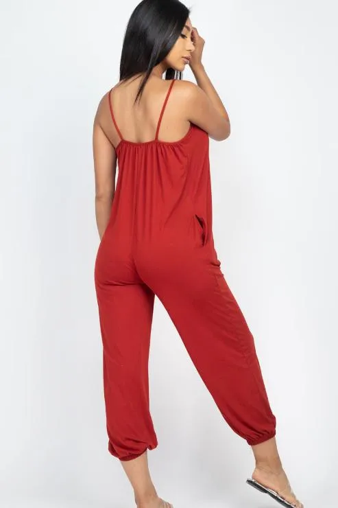 Sleeveless Jogger Jumpsuit