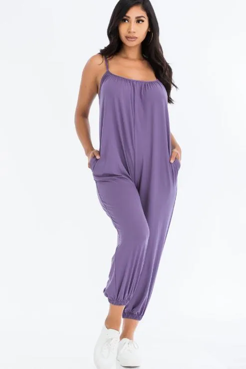 Sleeveless Jogger Jumpsuit