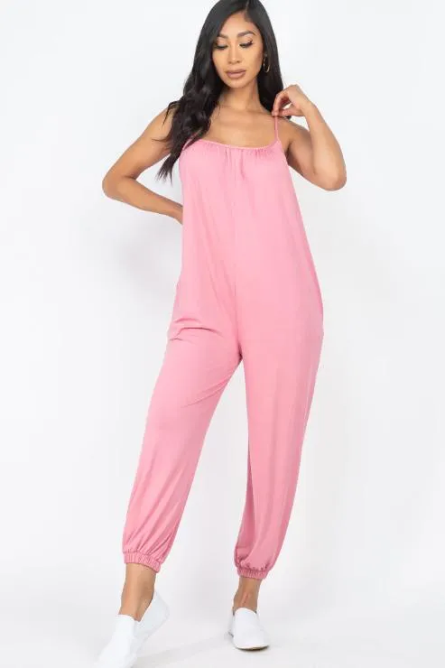 Sleeveless Jogger Jumpsuit