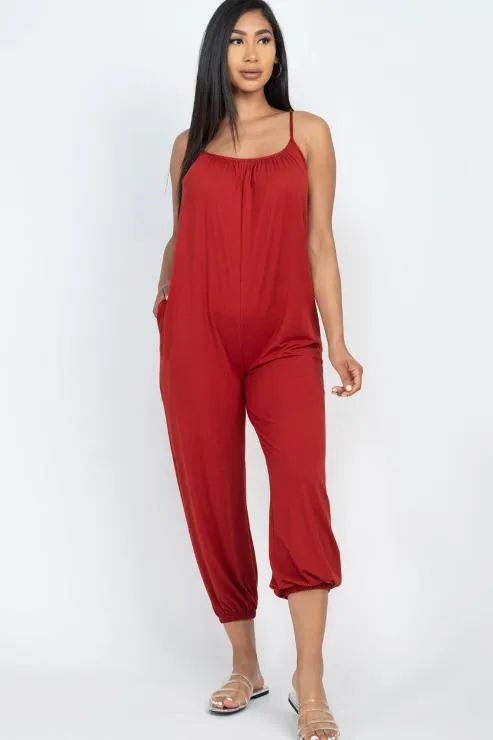 Sleeveless Jogger Jumpsuit