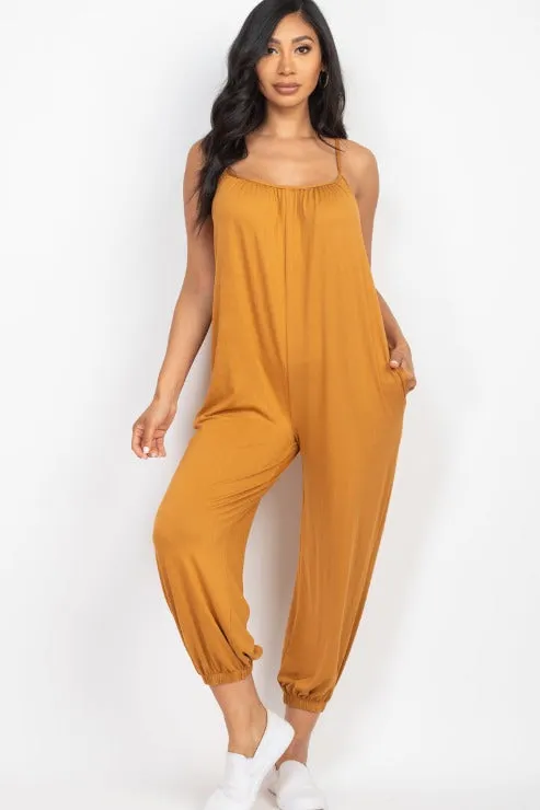 Sleeveless Jogger Jumpsuit