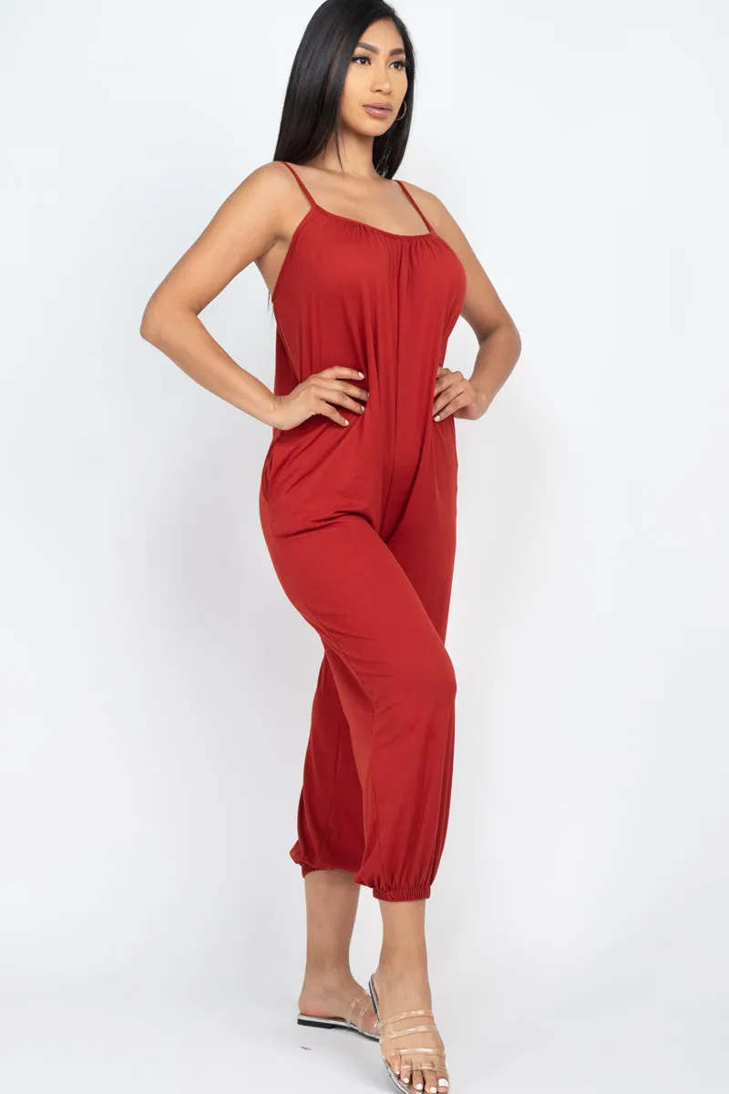 Sleeveless Jogger Jumpsuit