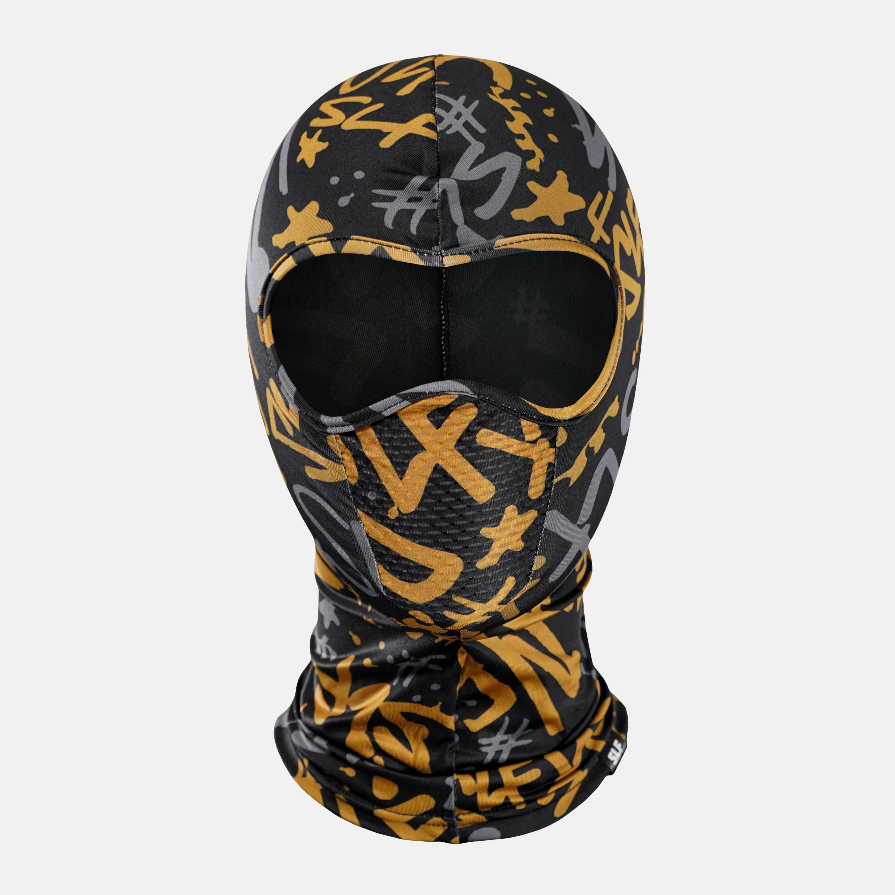 SLF Pattern Black Gold Shiesty Mask