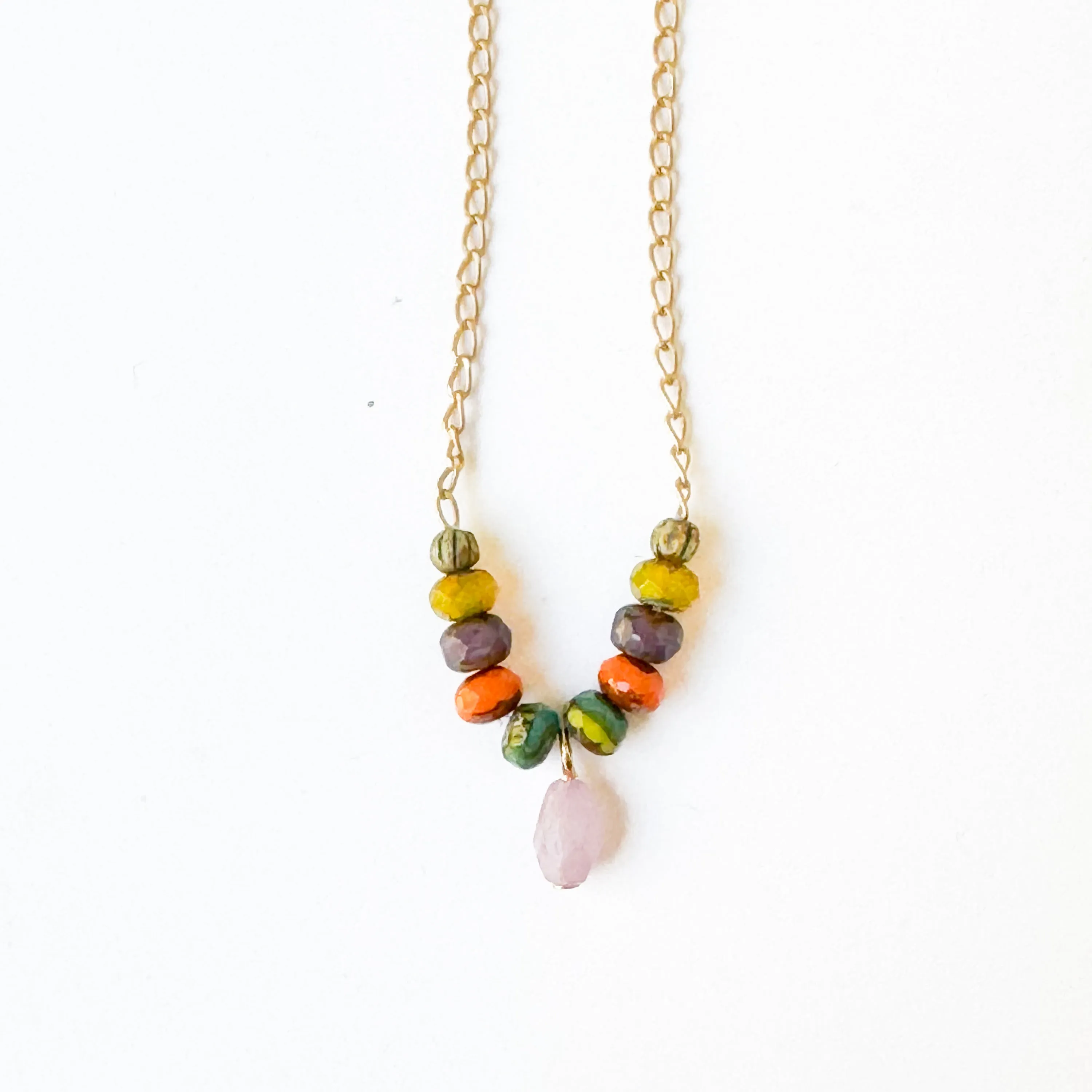 Small bead necklace, dainty bead necklace, colorful necklace