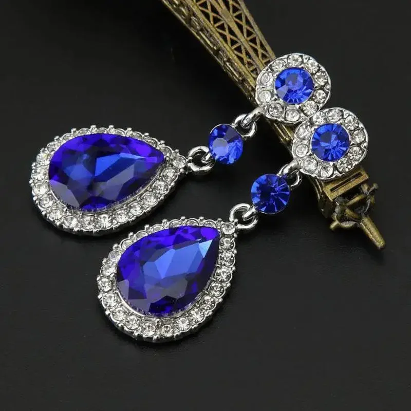 Sophisticated Rhinestone Wedding Earrings for Women - Classic and Timeless Ear Pendants