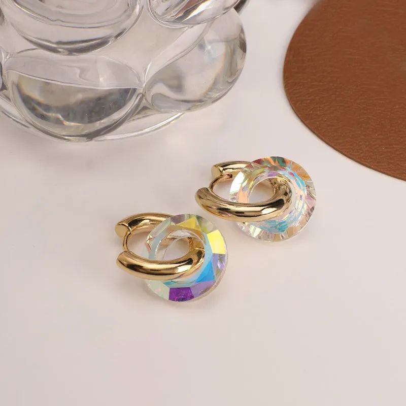 Sophisticated Trendy Jewelry Transparent Hoop Earrings