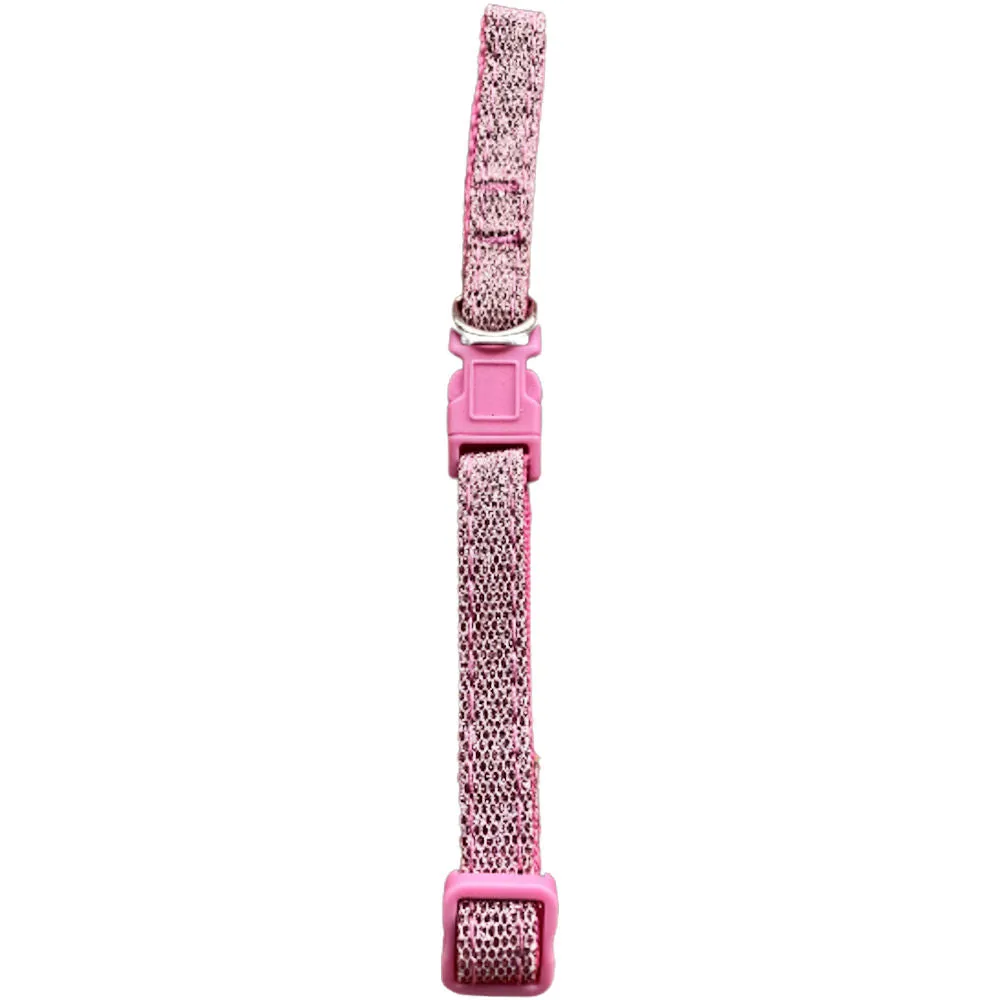 Sparkly Cat Collar - Pink Adjustable Comfortable Durable Pet Accessory