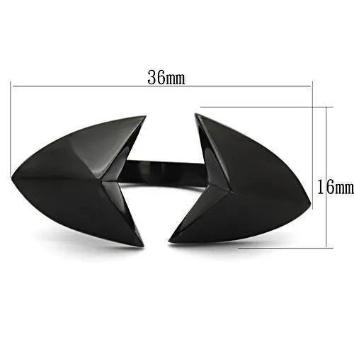 Stainless Steel Ring TK990 for Women Style BlackIon