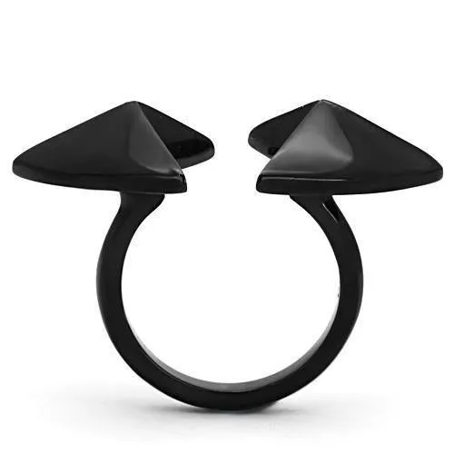 Stainless Steel Ring TK990 for Women Style BlackIon