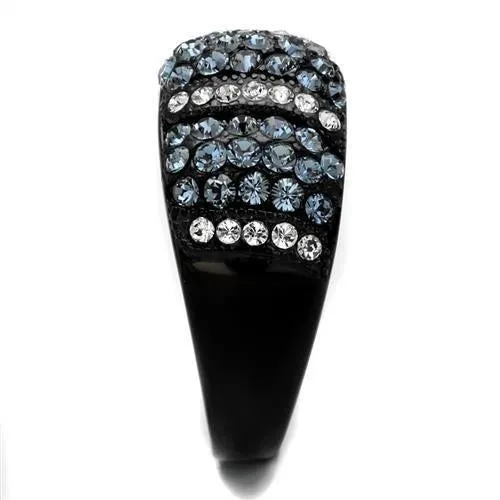 Stainless Steel Ring Top GRD Crystal Montana TK2355 for Women Style BlackIon