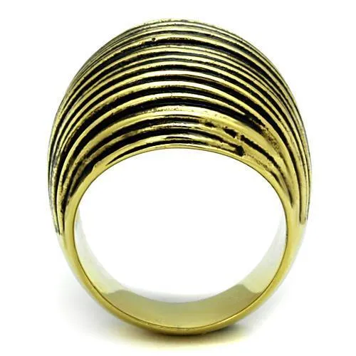 Steel Ring Epoxy Jet TK1711 for Women Style Plating