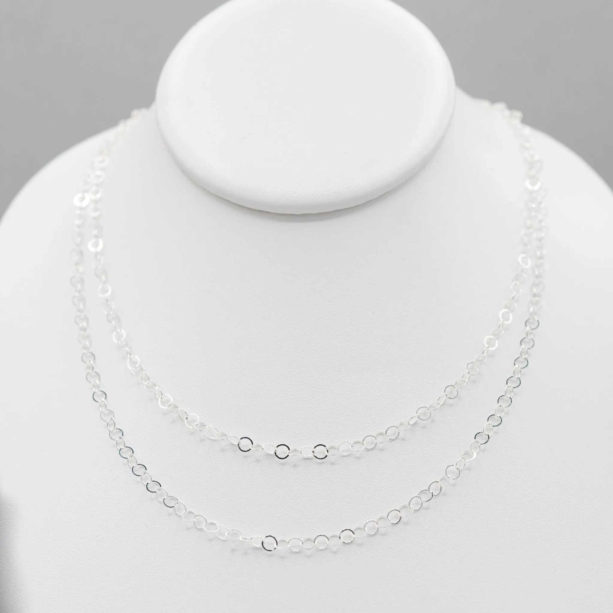 Sterling Silver 3mm Circle Layering Chain