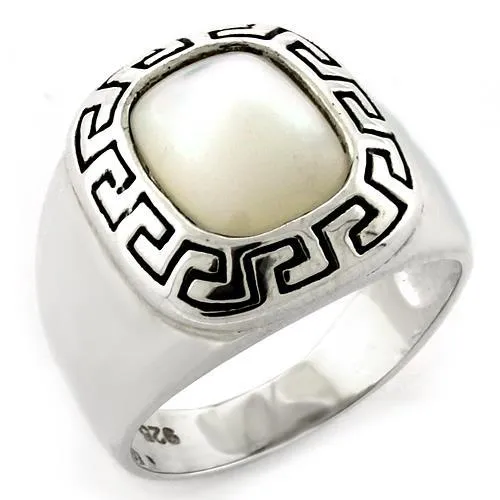 Sterling Silver Ring Precious Stone White LOAS1108 for Women Style High