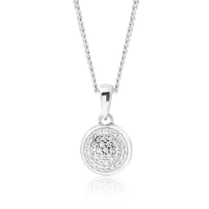 Sterling Silver Round Zirconia Pendant