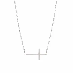 Sterling silver sideways cross