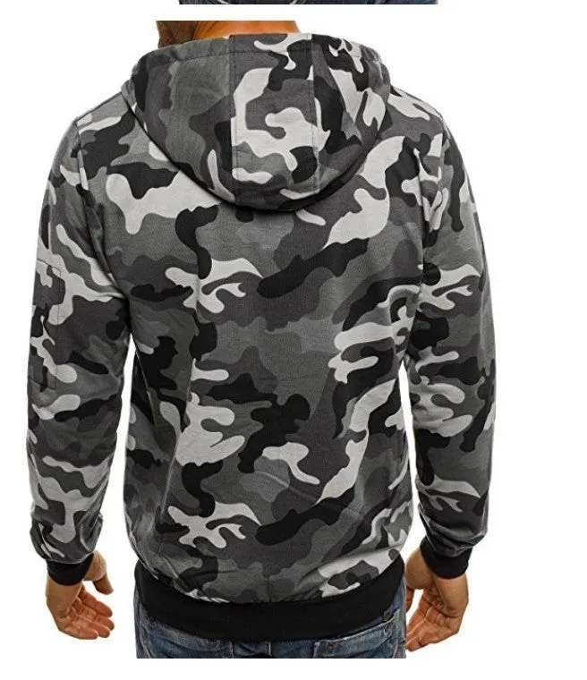 Stylish Camouflage Hooded Cardigan – Comfortable, Trendy, and Perfect for Layering in All Seasons.