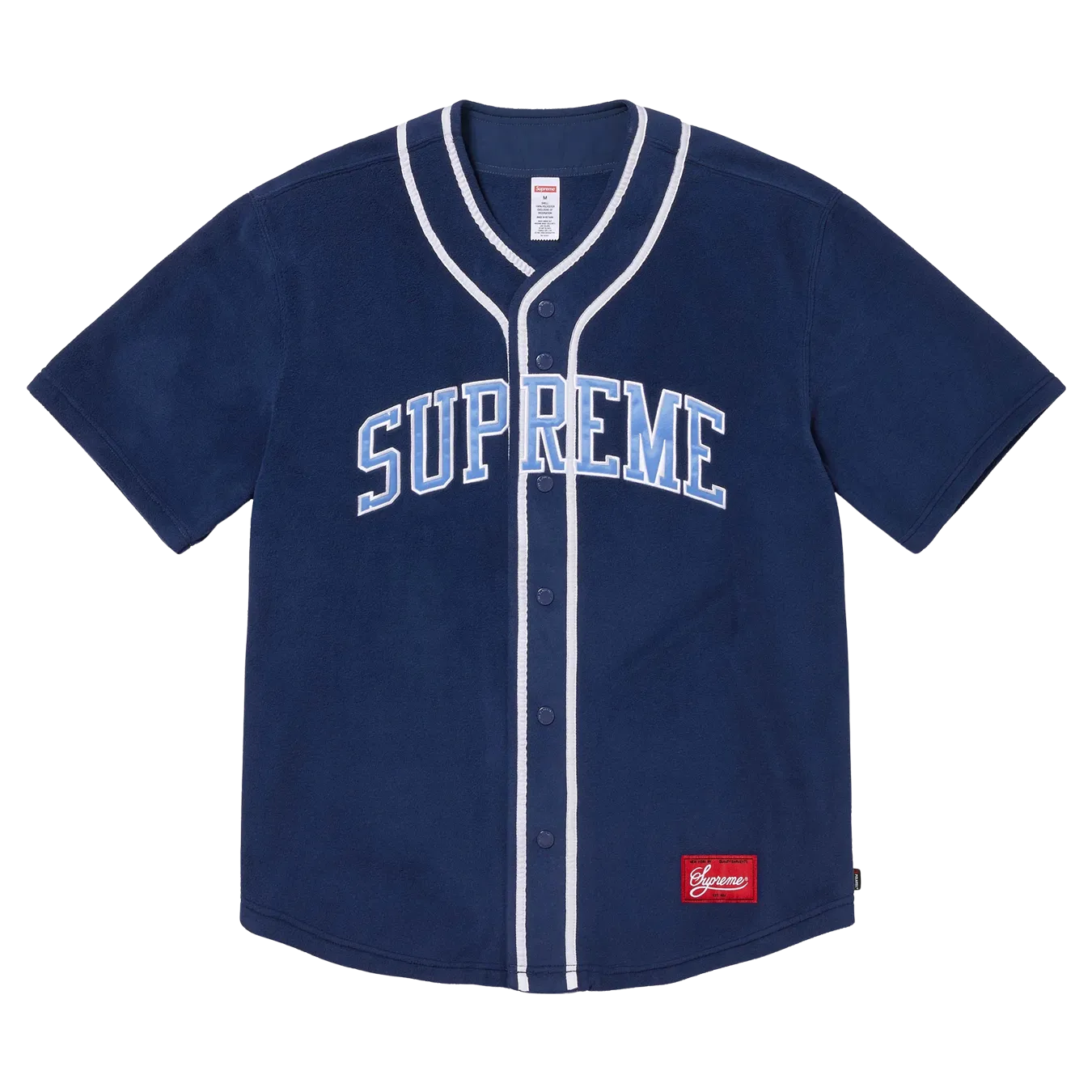 Supreme Polartec Baseball Jersey 'Navy'