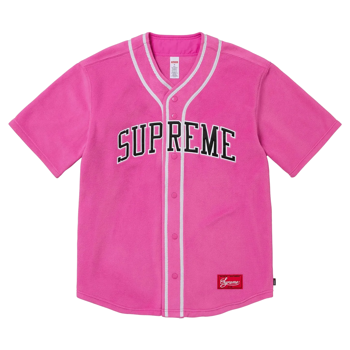 Supreme Polartec Baseball Jersey 'Pink'