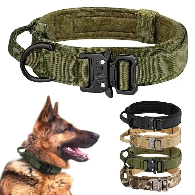 Tactical Nylon Dog Collar - Durable & Adjustable for Active Dogs