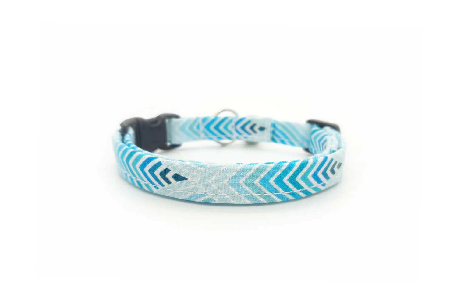 Teal Blue Feathers Cat Collar