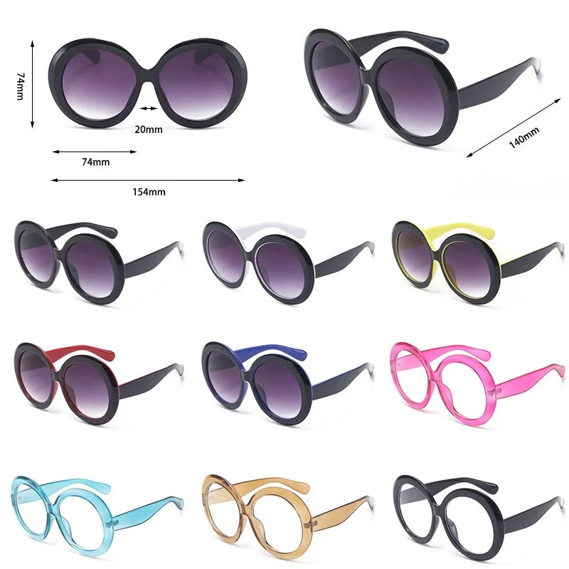 TEEK - Vintage Big Round Gradient Oversized Sunglasses