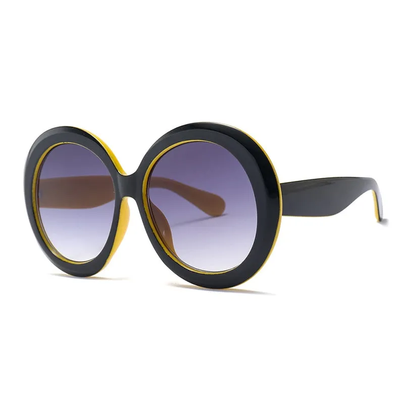 TEEK - Vintage Big Round Gradient Oversized Sunglasses