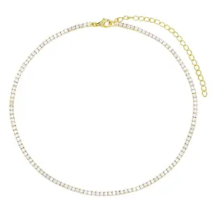 Tennis Necklace - Clear Gemstone