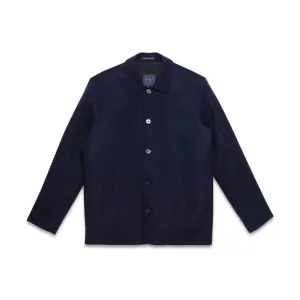 Textured Wool Jacket - Navy