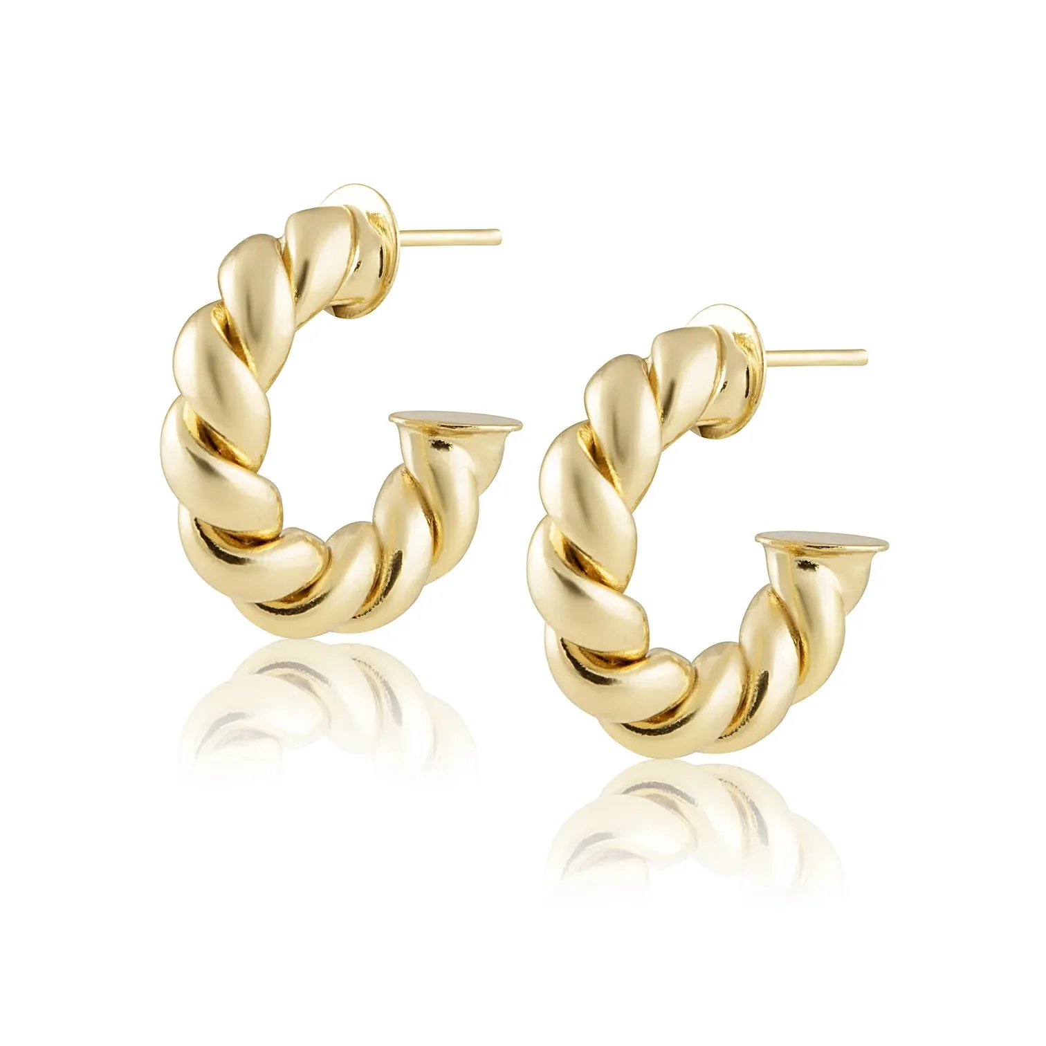 The Shay Twisted Gold Hoops by SAHIRA