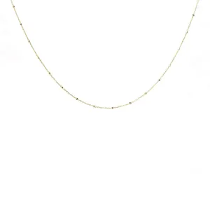 Thin Beaded Chain 14 inches