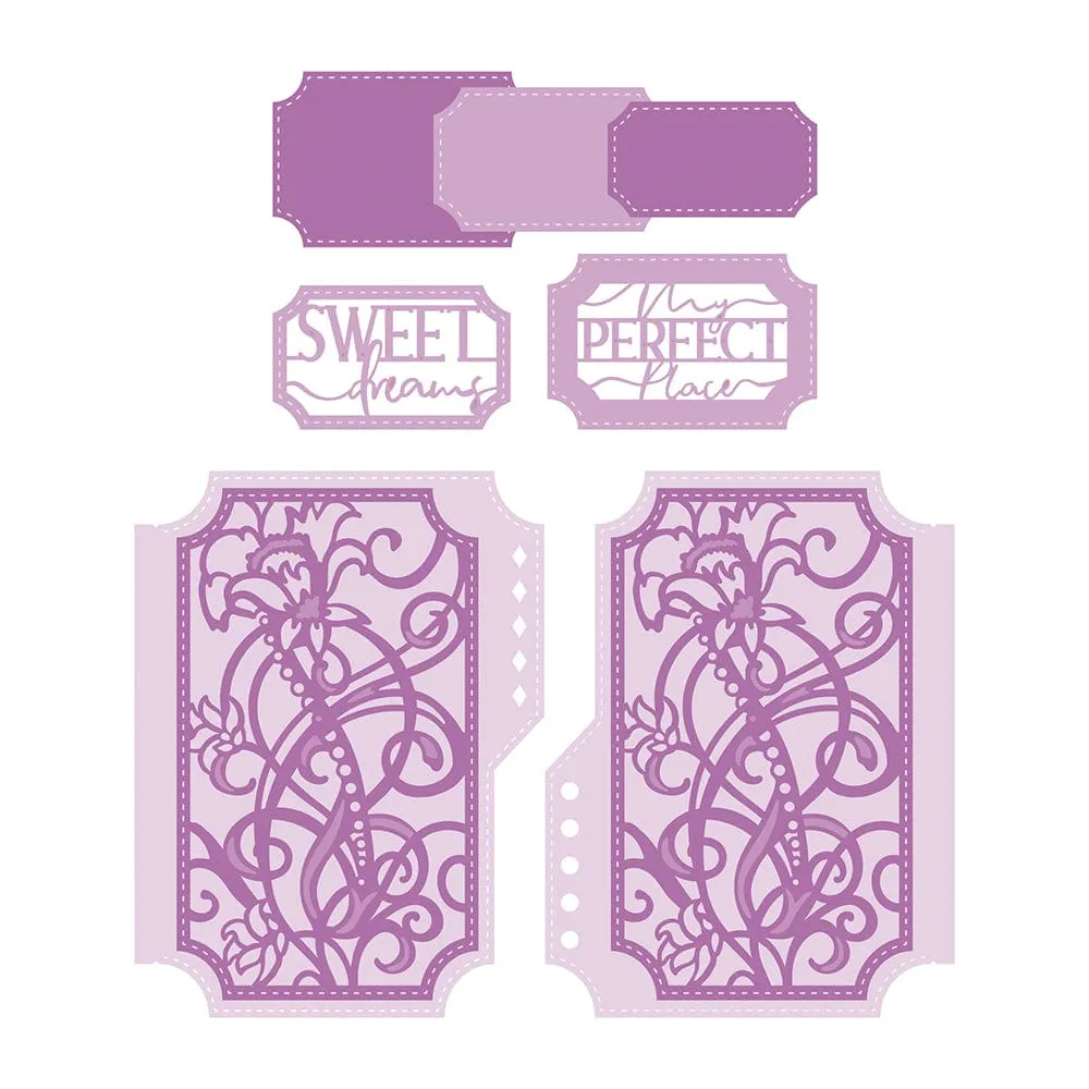 Tonic Studios - Sweet Dreams Half Cut My Memory Book Die Set - 3321E