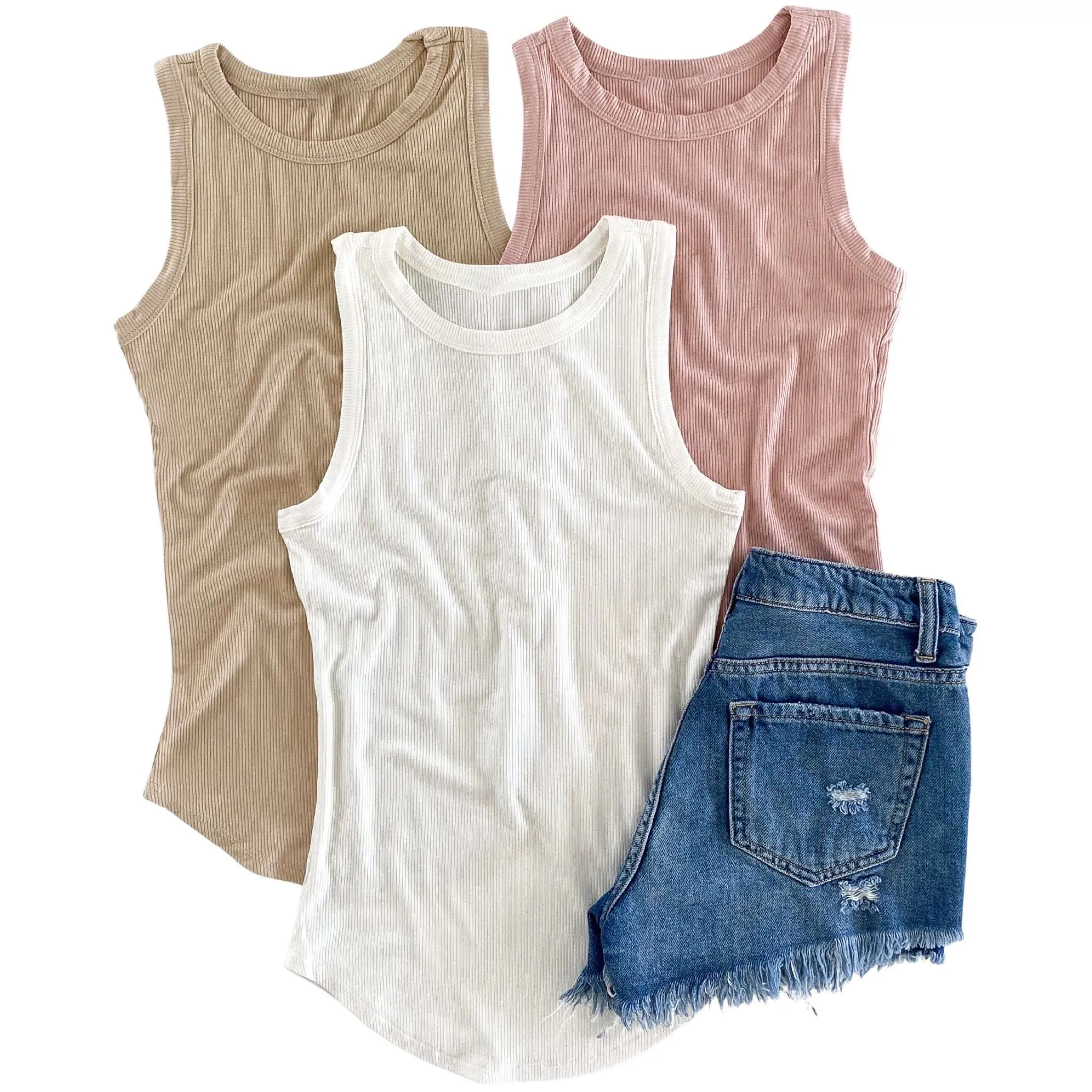 Trending Ribbed Layering Tank