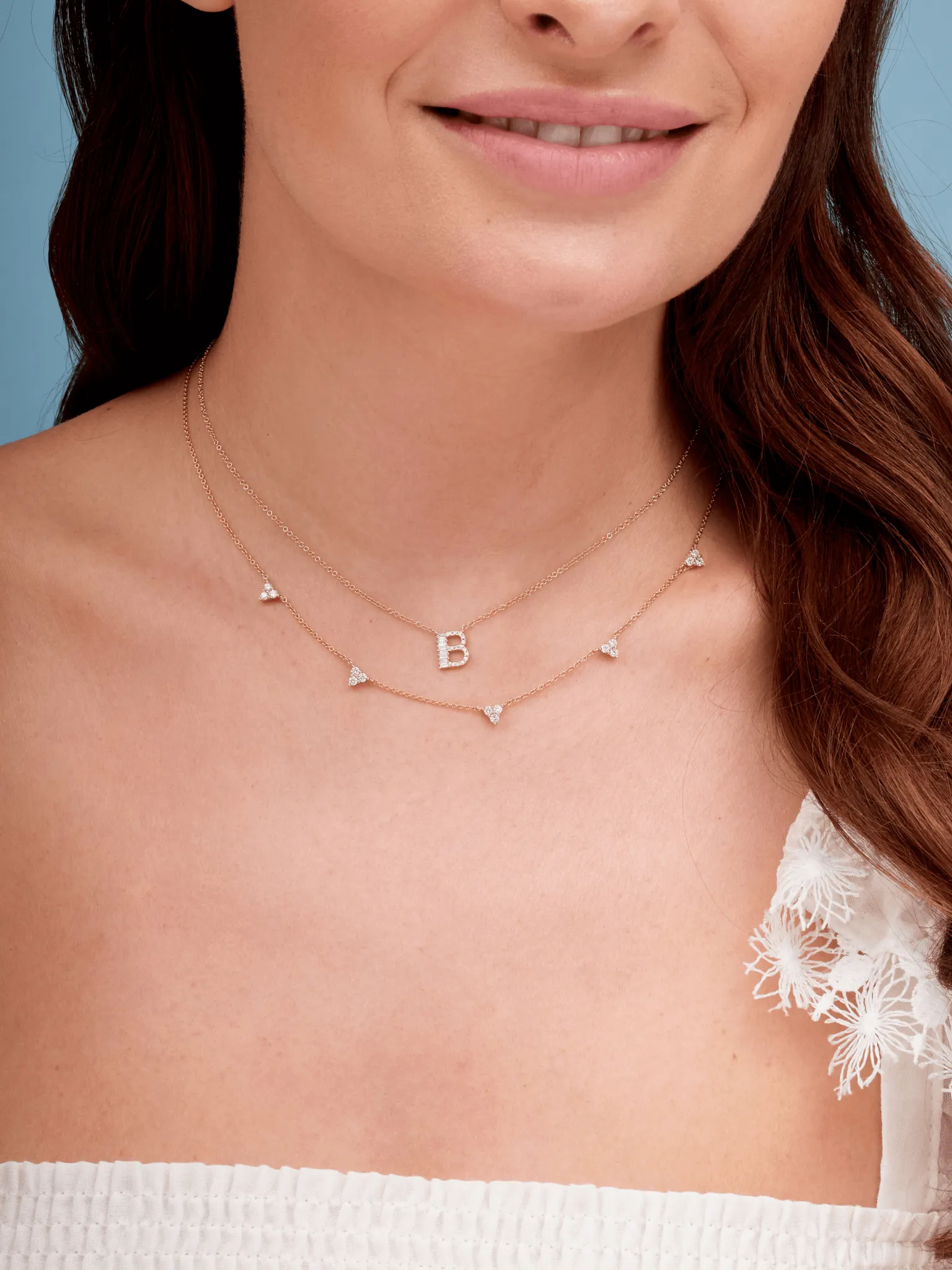 Trio Diamond Layering Necklace 14K