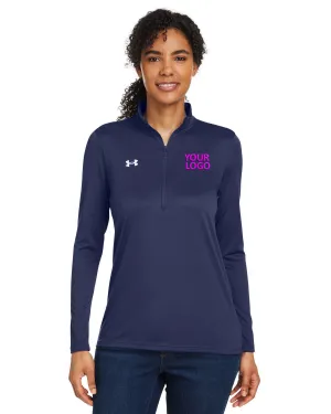 Under Armour Ladies Tech Custom Half-Zips, Navy