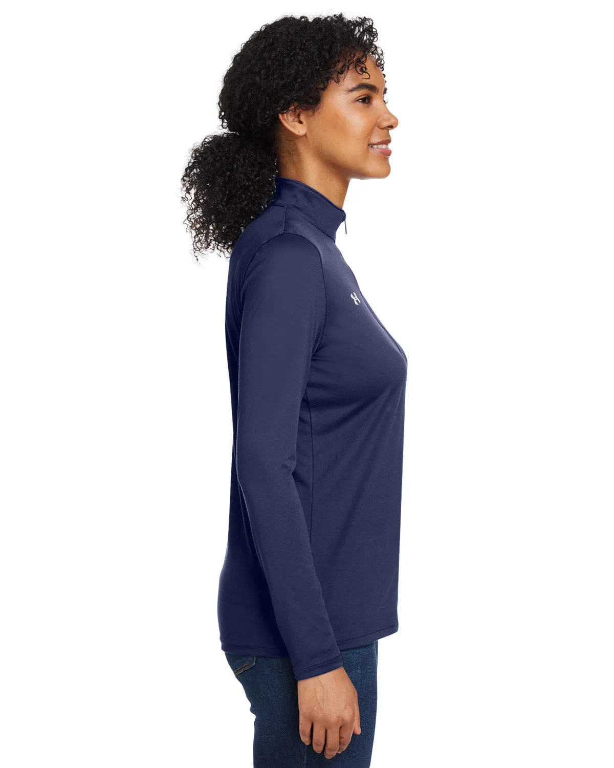 Under Armour Ladies Tech Custom Half-Zips, Navy