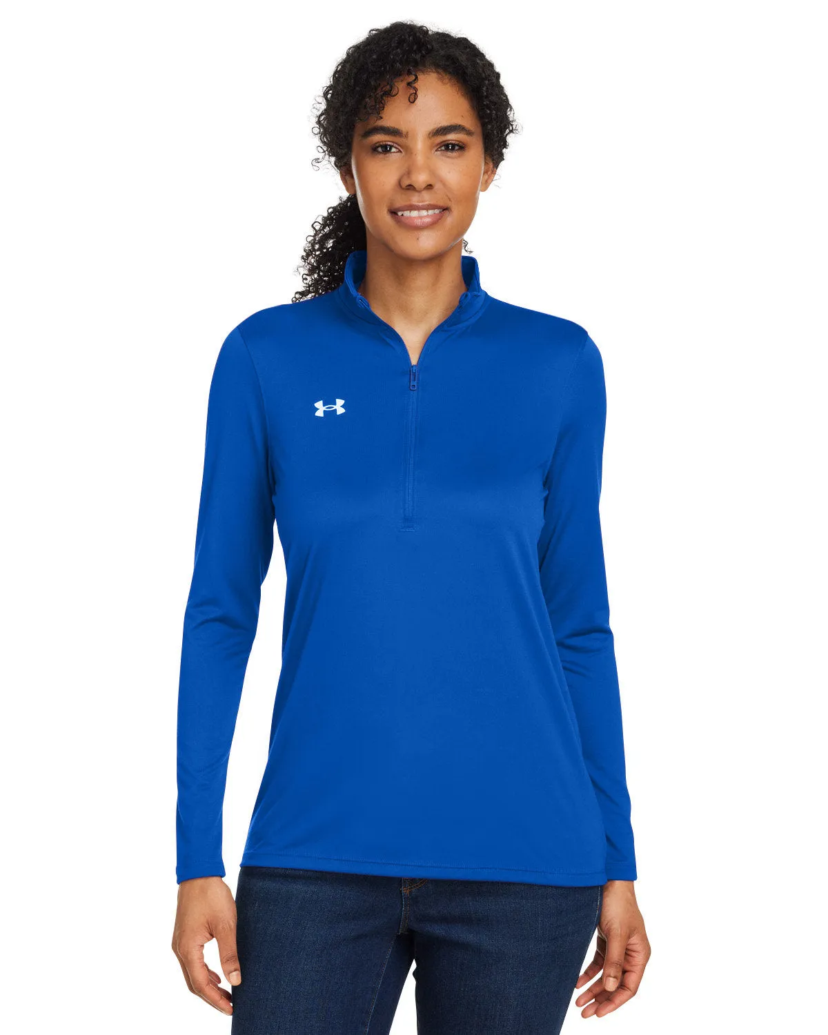 Under Armour Ladies Tech Customized Half-Zips, Royal