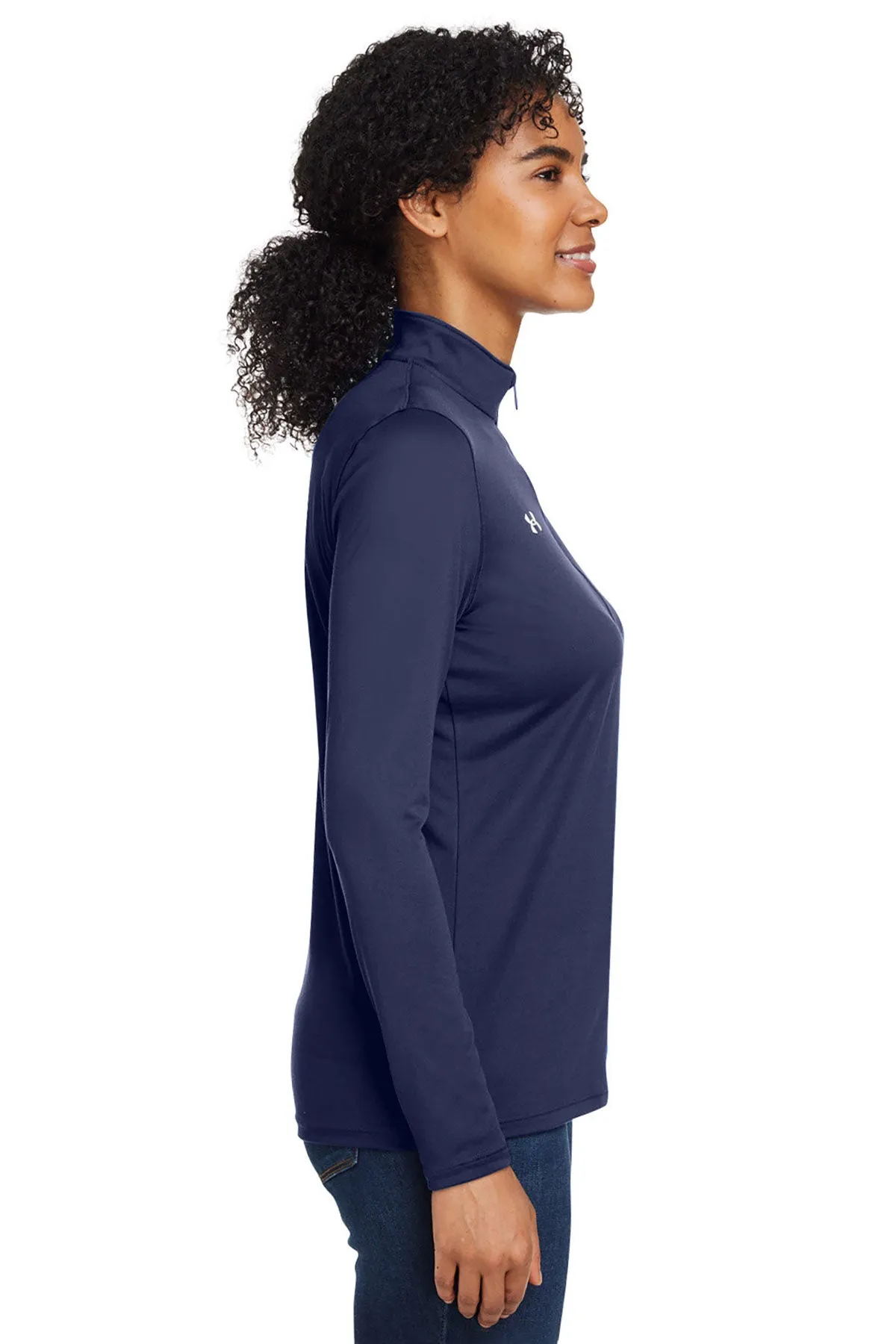 Under Armour Ladies Tech Quarter-Zip, Navy [GuidePoint Security]