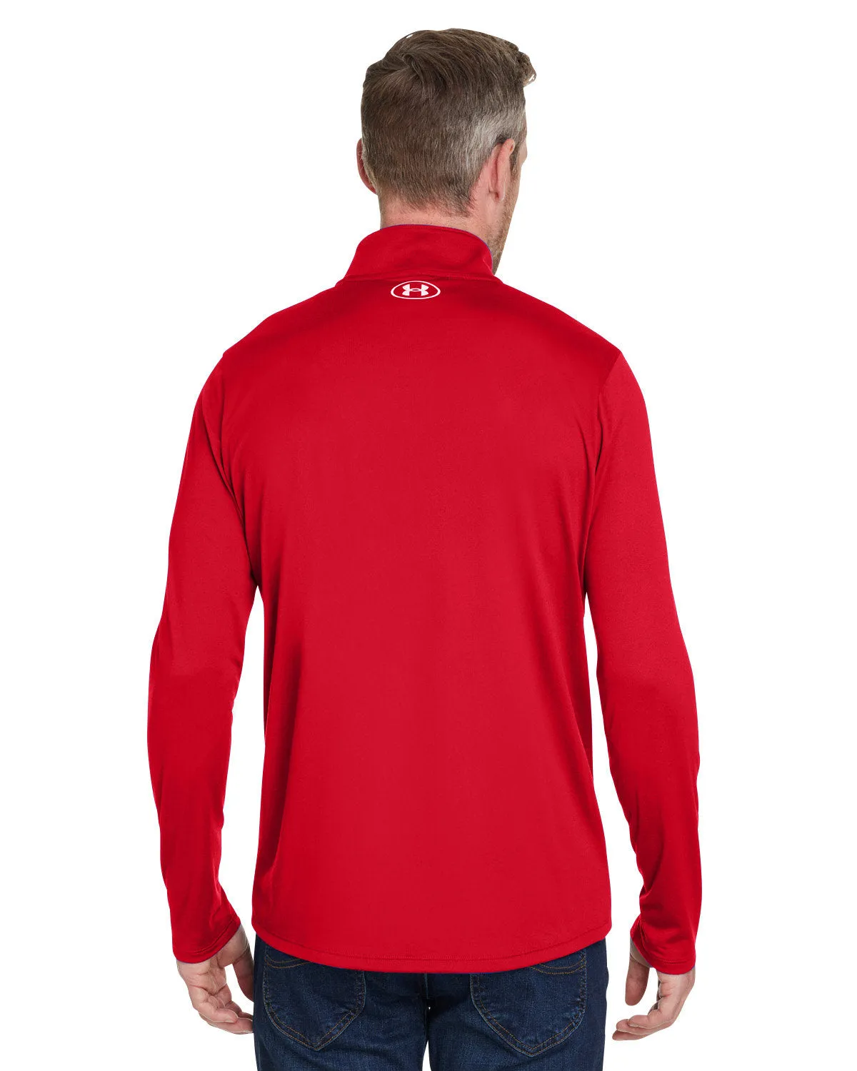 Under Armour Men's Tech Branded Quarter-Zips, Red