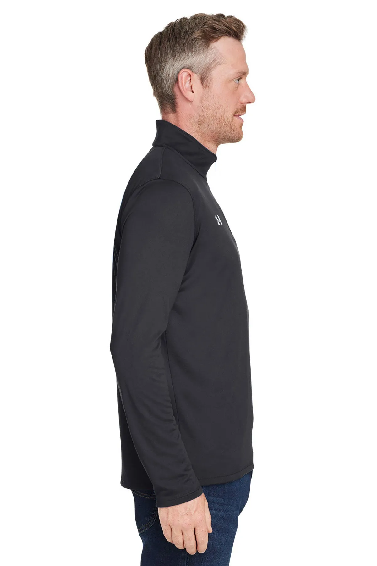 Under Armour Men's Tech Quarter-Zip, Black [GuidePoint Security]