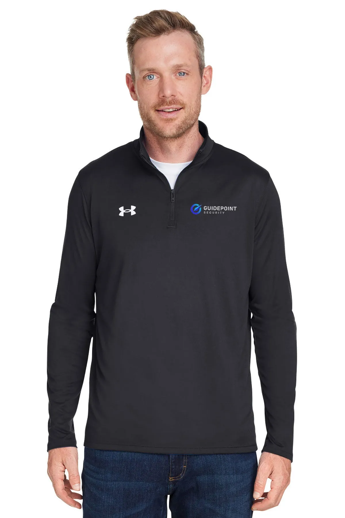 Under Armour Men's Tech Quarter-Zip, Black [GuidePoint Security]