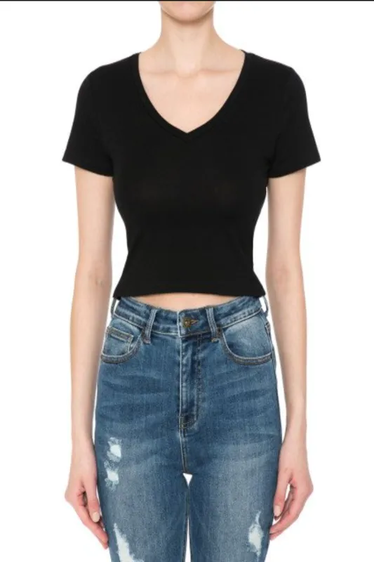 V-Neck Crop Top