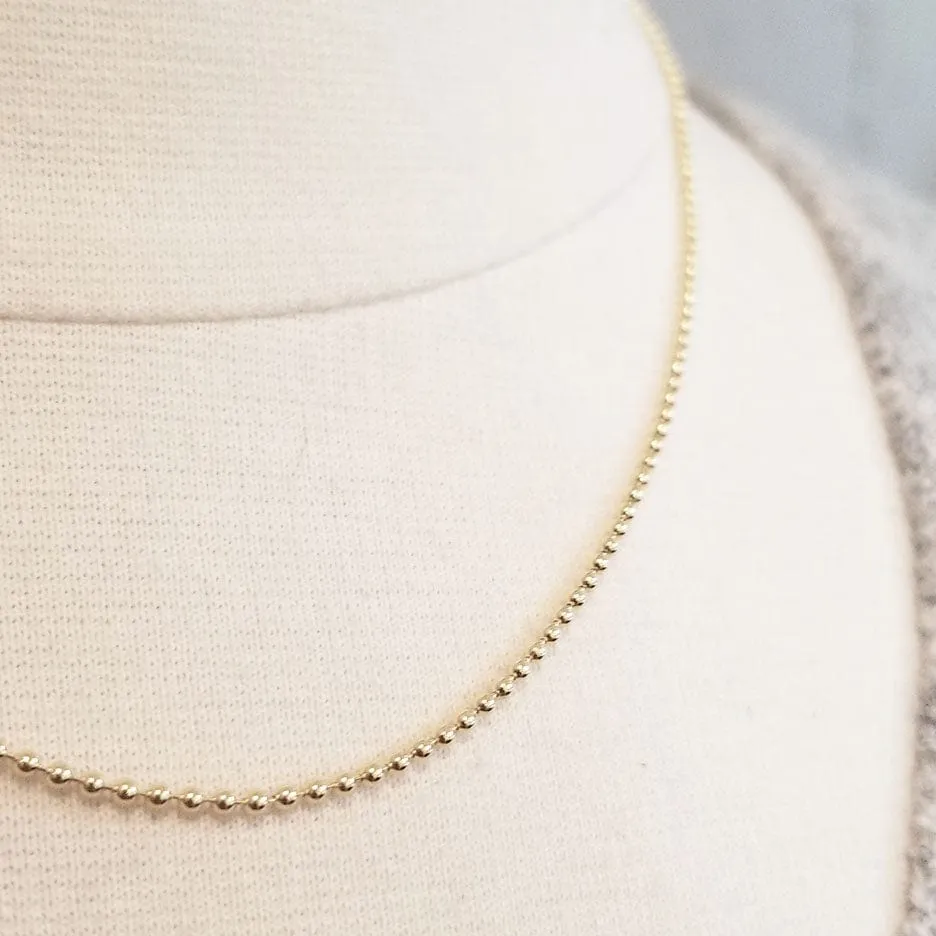 Vermeil Bead Chain Layering Necklace