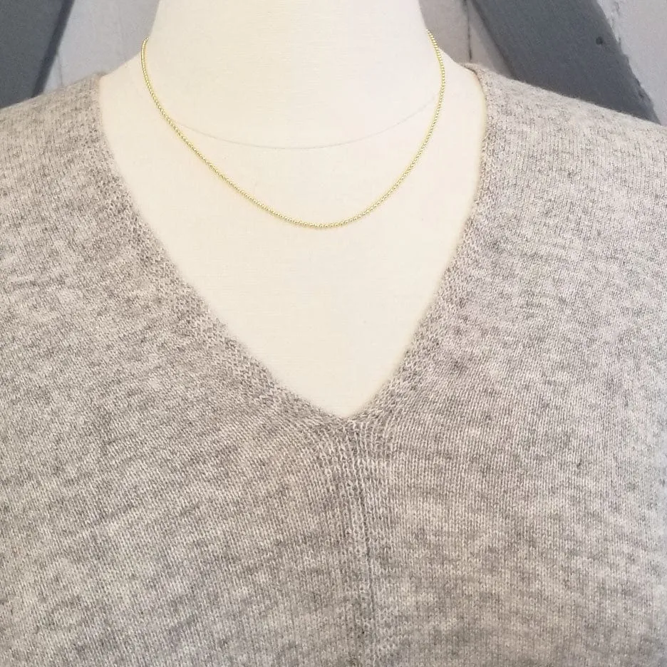 Vermeil Bead Chain Layering Necklace