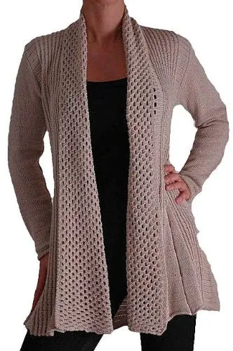 Vienna Crochet Knitted Waterfall Cardigan