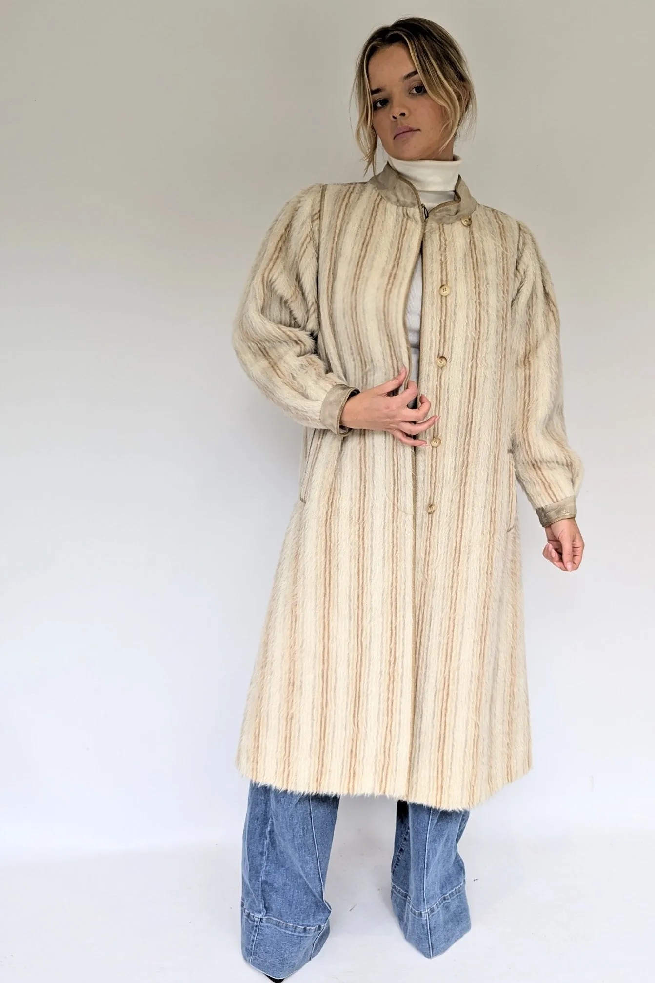 Vintage Alpaca Baccarat Long Coat