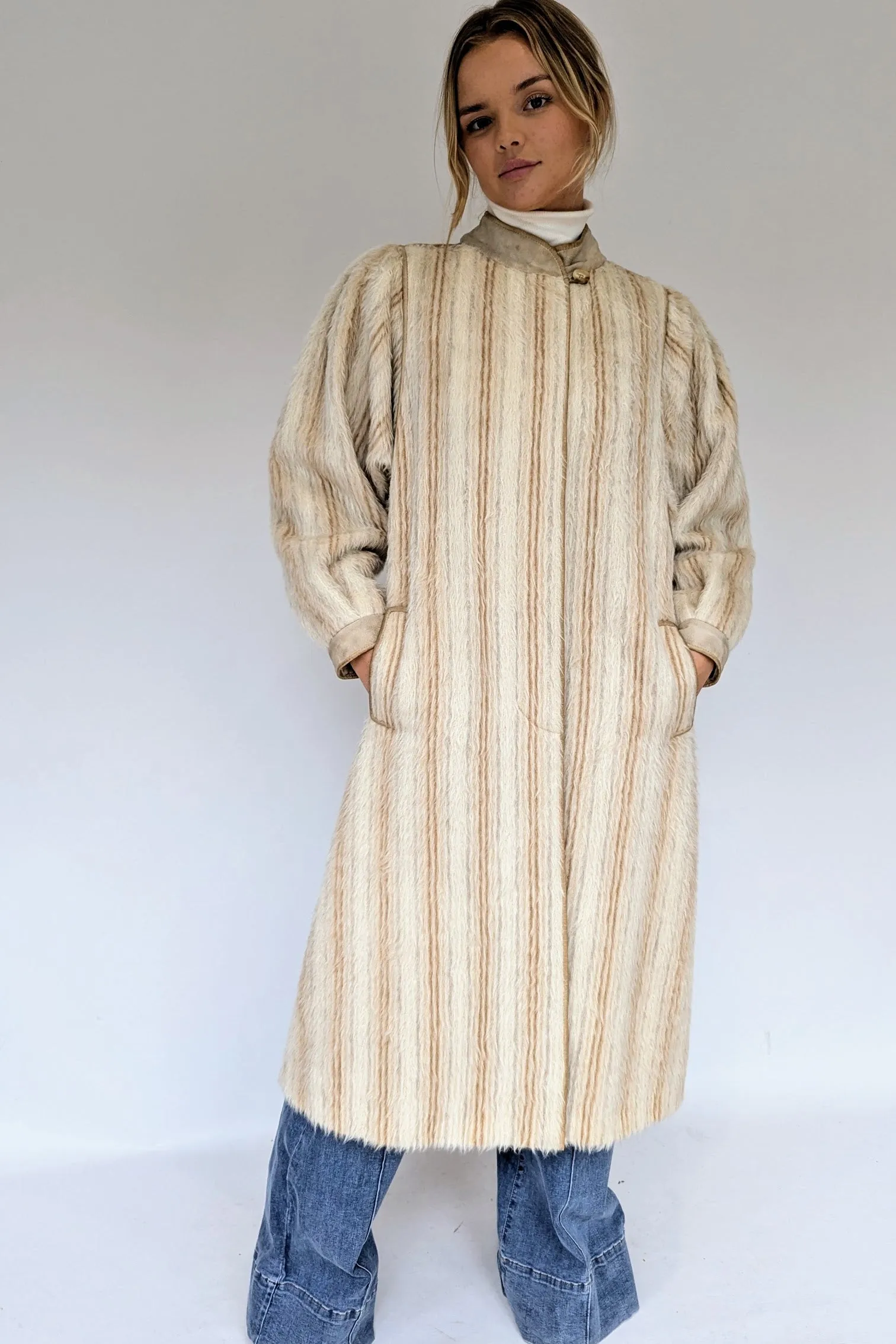 Vintage Alpaca Baccarat Long Coat