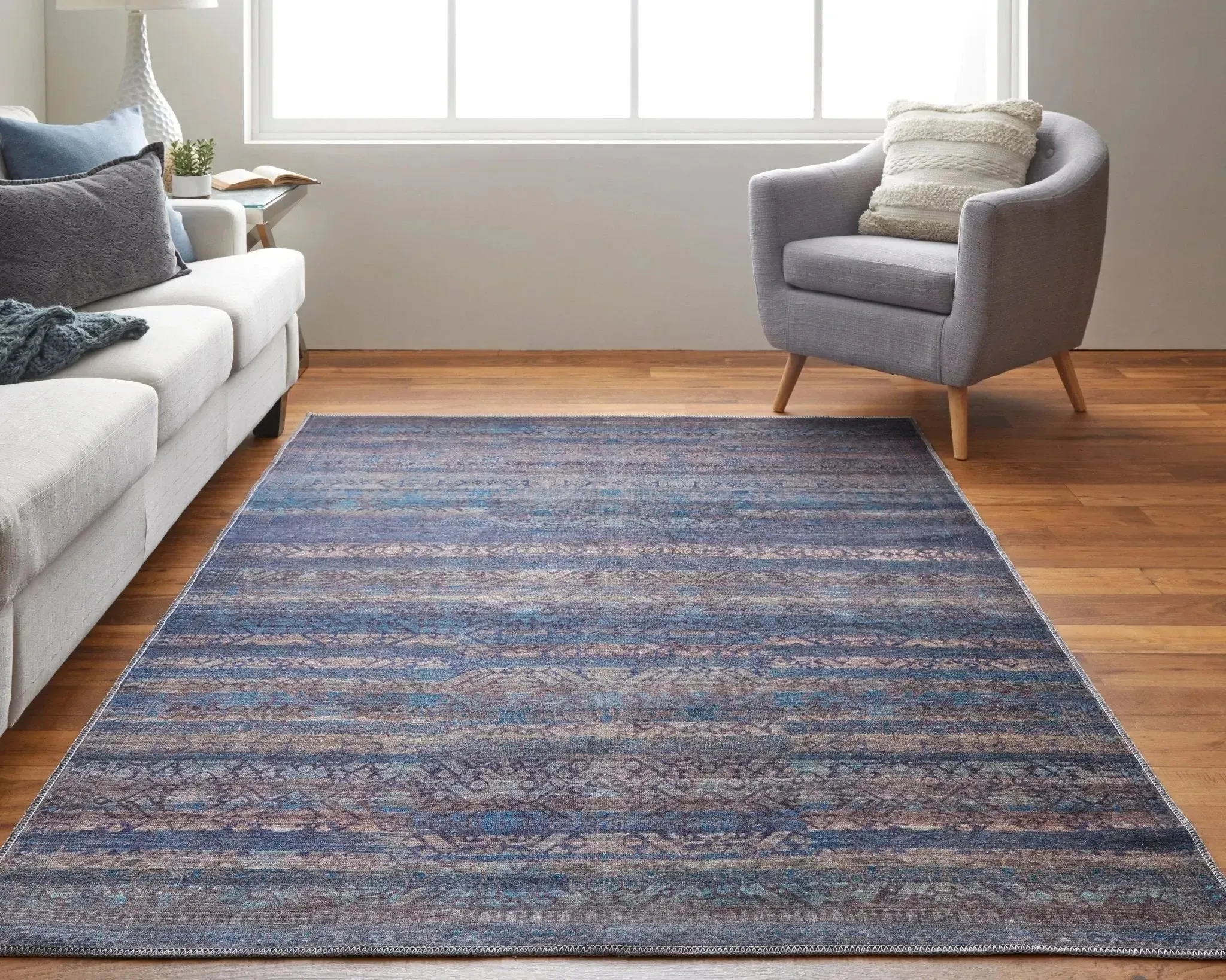 Voss VOS39H3F Blue/Purple Rug