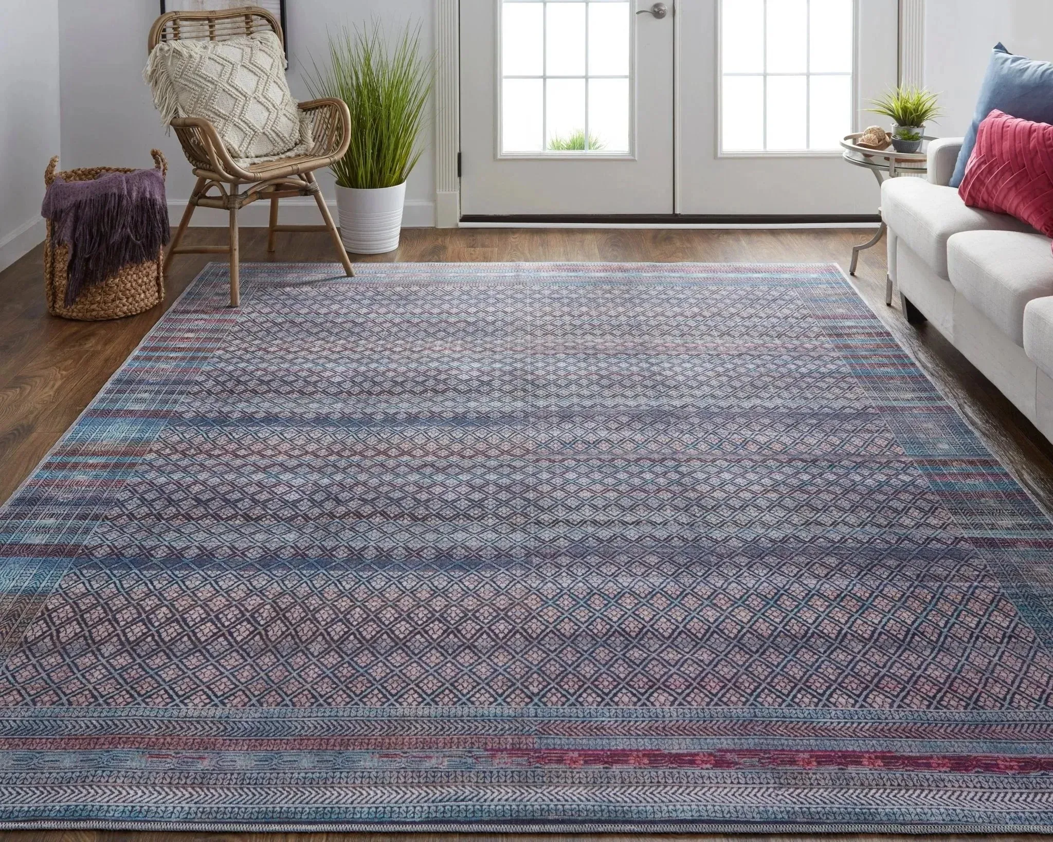 Voss VOS39H7F Tan/Blue Rug